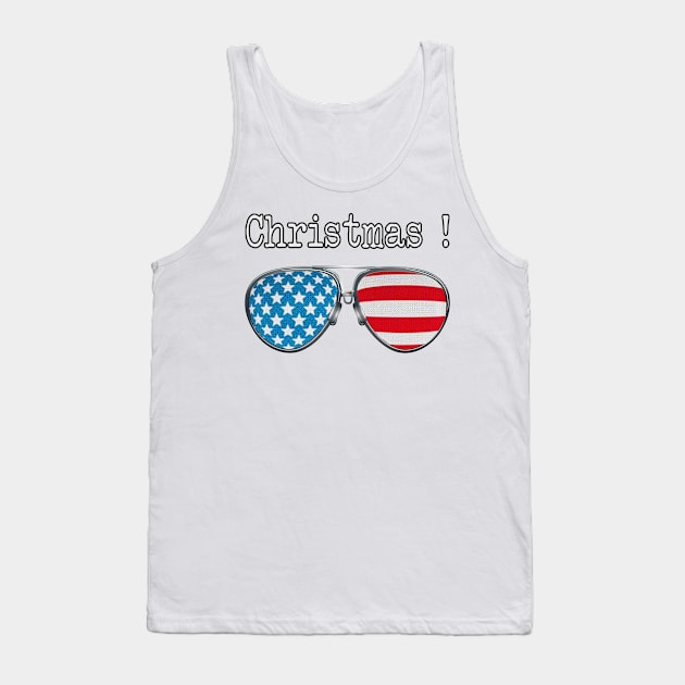 AMERICA PILOT GLASSES MERRY XMAS Tank Top by SAMELVES